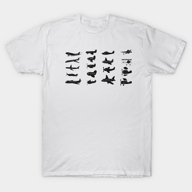 Cartoon Airplane T-Shirt by Alvd Design